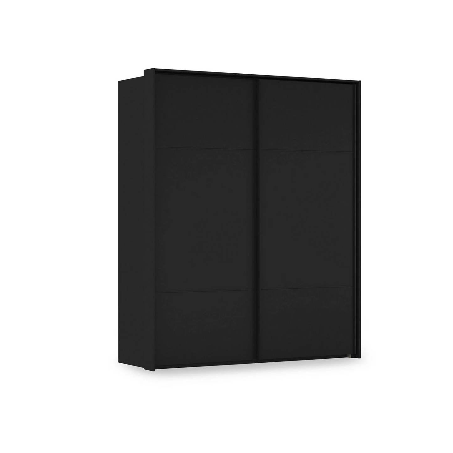 Rauch Haven 2 Door Slider Wardrobe with Décor Doors in Black