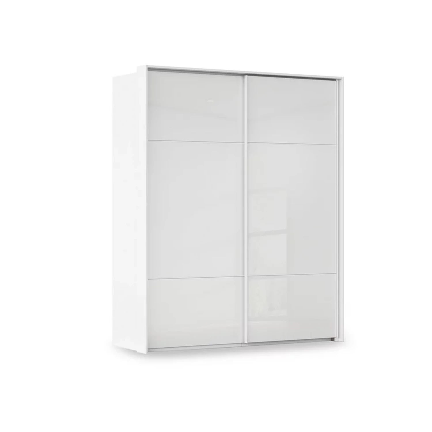 Rauch Heaven 2 Door Slider Wardrobe with Glass Doors in White