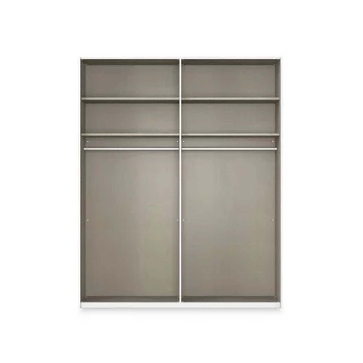 Rauch Heaven 2 Door Slider Wardrobe with Glass Doors - Internal Compartments