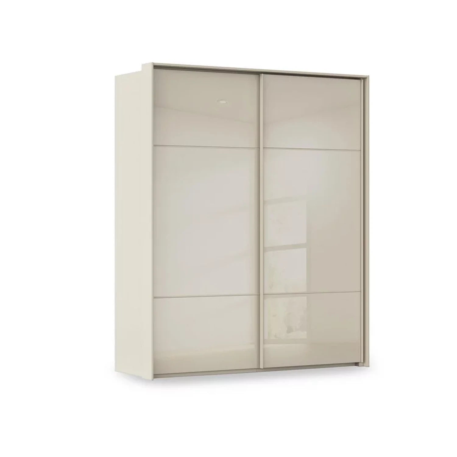 Rauch Heaven 2 Door Slider Wardrobe with Glass Doors in Champagne