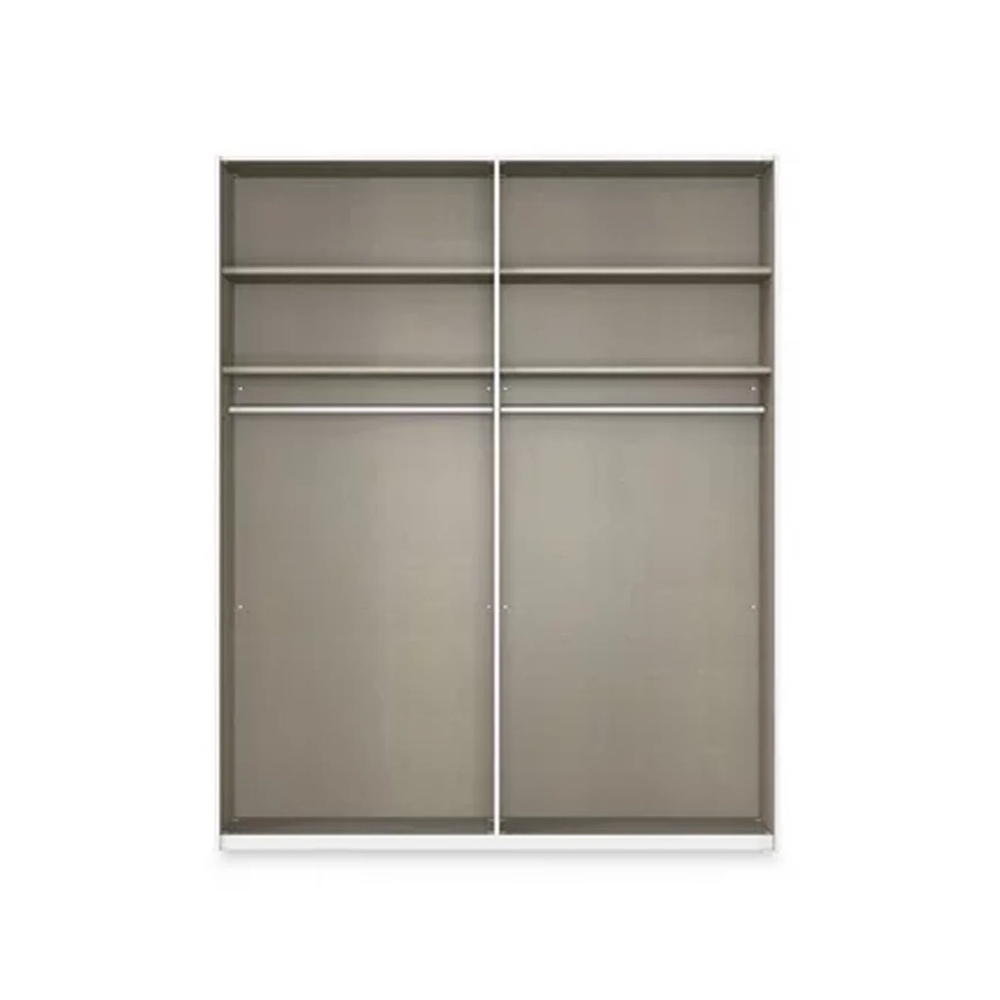 Rauch Haven 2 Door Slider Wardrobe with 1 Décor Door, 1 Mirror Door and Lights  - Internal Compartment