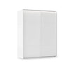 Rauch Haven 2 Door Slider Wardrobe with Décor Doors and Lights in White