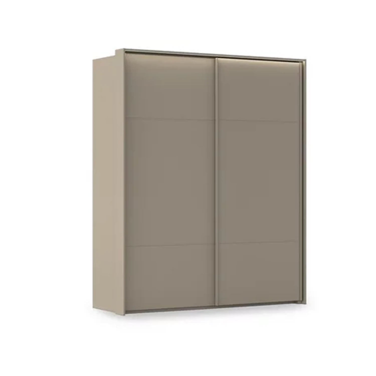 Rauch Haven 2 Door Slider Wardrobe with Décor Doors and Lights in Fango