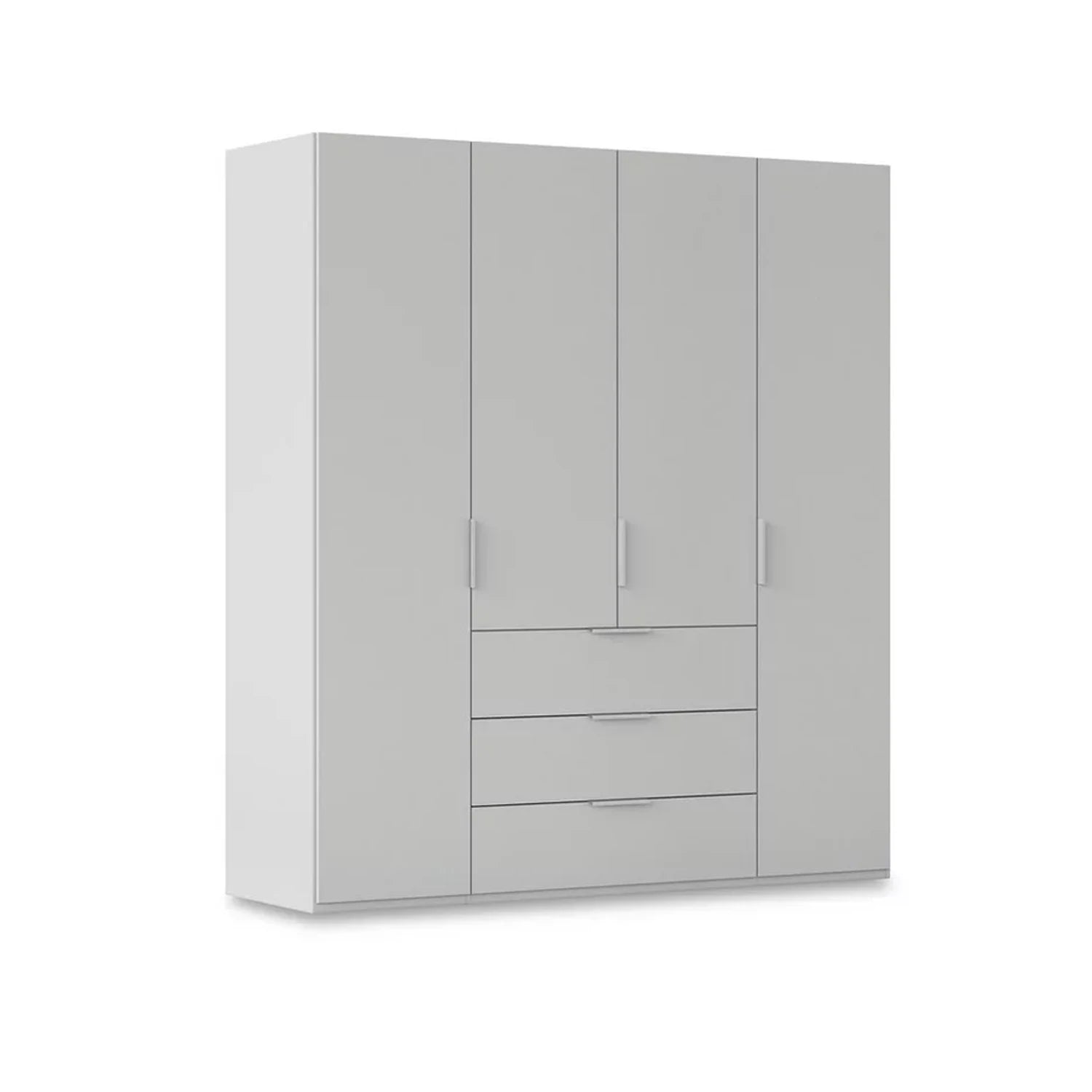 Rauch Haven 4 Door Combi Wardrobe with Décor Doors in Silk Grey