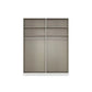 Rauch Haven 4 Door Hinged Wardrobe with 2 Glass Doors and 2 Mirror Doors - Internal Compartment