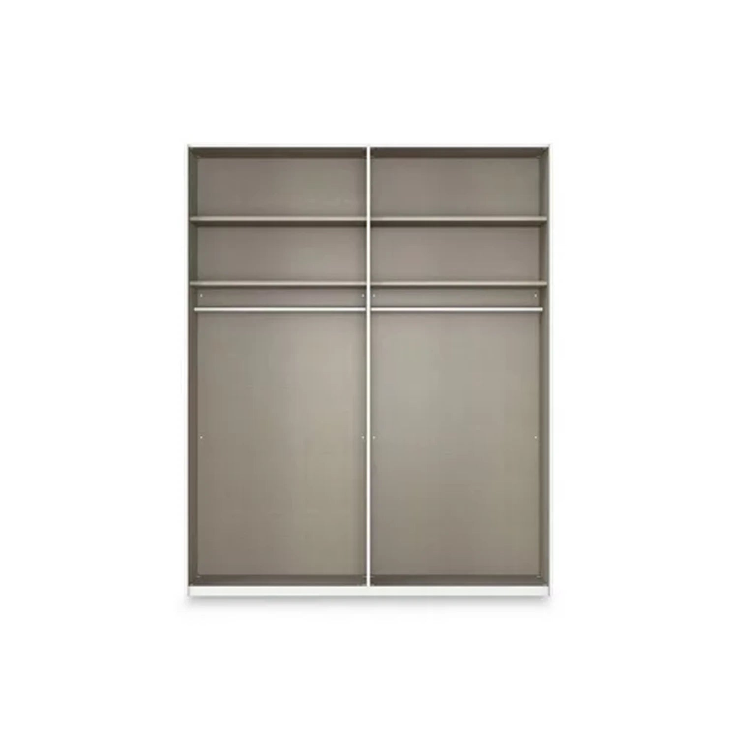 Rauch Haven 4 Door Hinged Wardrobe with 2 Glass Doors and 2 Mirror Doors - Internal Compartment
