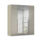 Rauch Haven 4 Door Hinged Wardrobe with 2 Glass Doors and 2 Mirror Doors in Fango