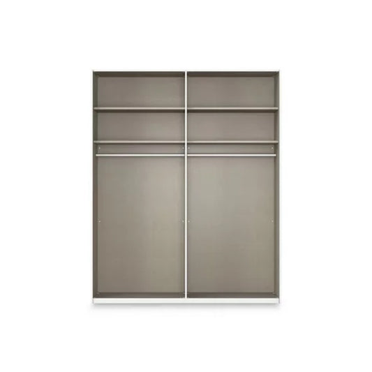 Rauch Haven 4 Door Hinged Wardrobe with Glass Doors - Internal Compartments