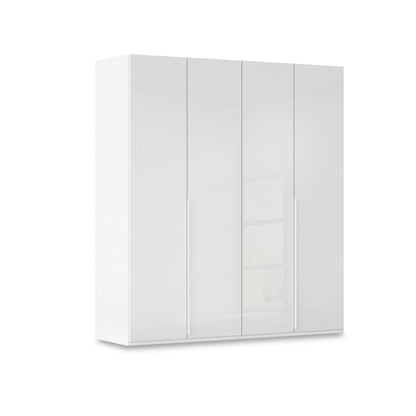 Rauch Haven 4 Door Hinged Wardrobe with Glass Doors in White