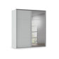 Rauch Haven 2 Door Slider Wardrobe with 1 Décor Door and 1 Mirror Door in Silk Grey