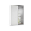 Rauch Haven 2 Door Slider Wardrobe with 1 Glass Door, 1 Mirror Door and Lights in White