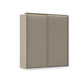 Rauch Haven 2 Door Slider Wardrobe with Décor Doors and Lights in Fango