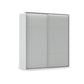 Rauch Haven 2 Door Slider Wardrobe with Décor Doors and Lights in Silk Grey