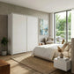 Rauch Haven 2 Door Slider Wardrobe with Décor Doors - Styled in a Bedroom