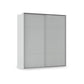 Rauch Haven 2 Door Slider Wardrobe with Décor Doors in Silk Grey