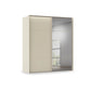 Rauch Heaven 2 Door Slider Wardrobe with 1 Glass Door, 1 Mirror Door and Lights in Champagne