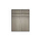 Rauch Heaven 2 Door Slider Wardrobe with 1 Glass Door, 1 Mirror Door and Lights - Internal Compartments
