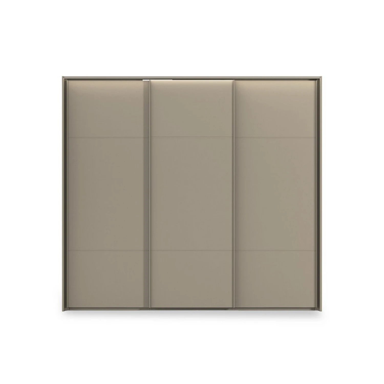 Rauch Haven 3 Door Slider Wardrobe with Décor Doors and Lights - Front view