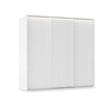 Rauch Haven 3 Door Slider Wardrobe with Décor Doors and Lights in White