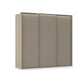 Rauch Haven 3 Door Slider Wardrobe with Décor Doors and Lights in Fango