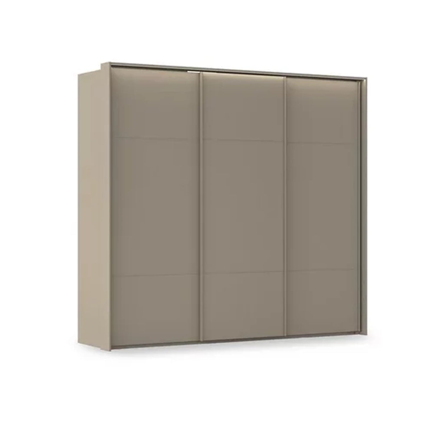 Rauch Haven 3 Door Slider Wardrobe with Décor Doors and Lights in Fango