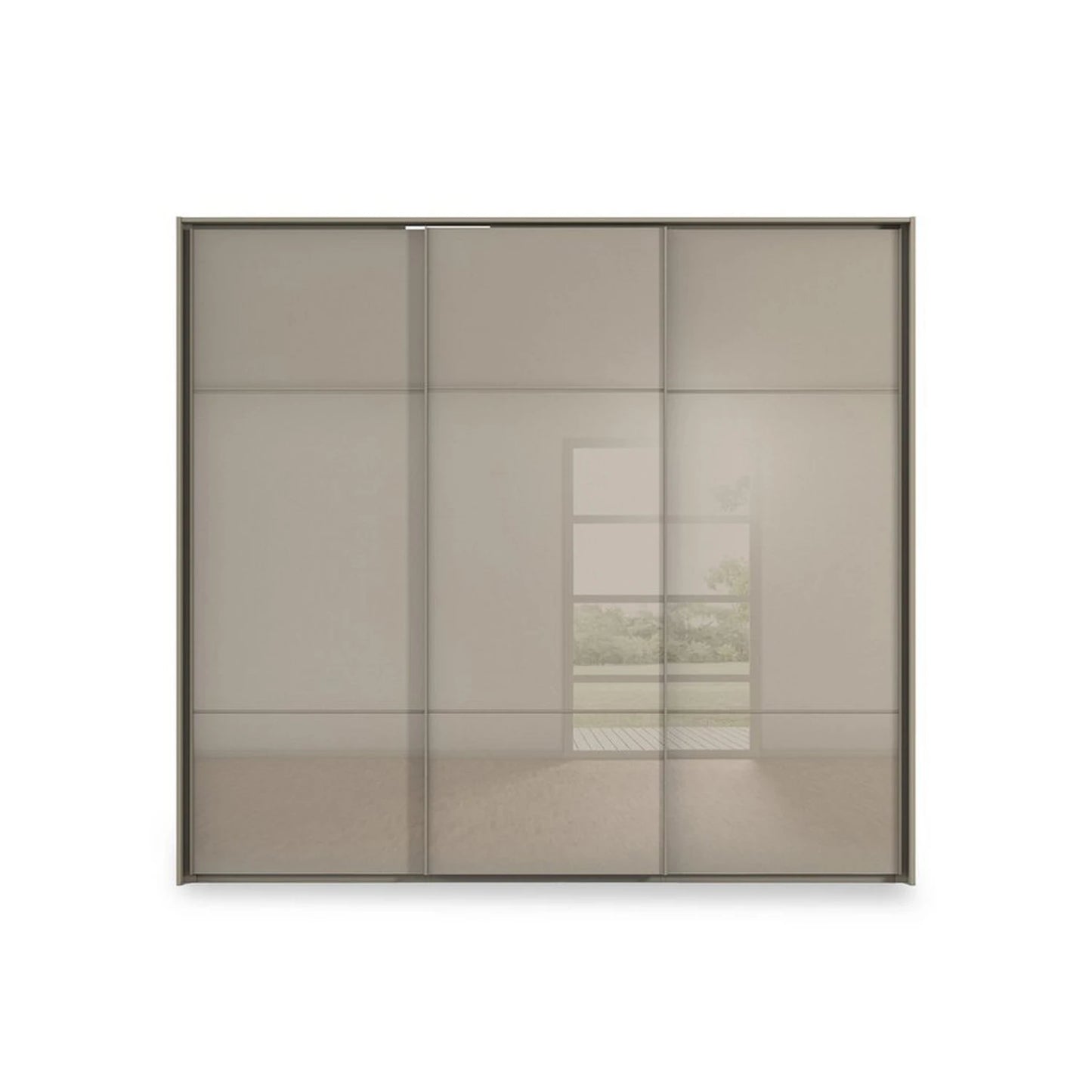 Rauch Haven 3 Door Slider Wardrobe with Glass Doors - Front view