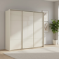 Rauch Heaven 240cm 3 Door Slider Wardrobe with Glass Doors in Champagne styled in a modern bedroom