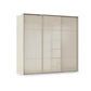 Rauch Haven 3 Door Slider Wardrobe with Glass Doors in Champagne