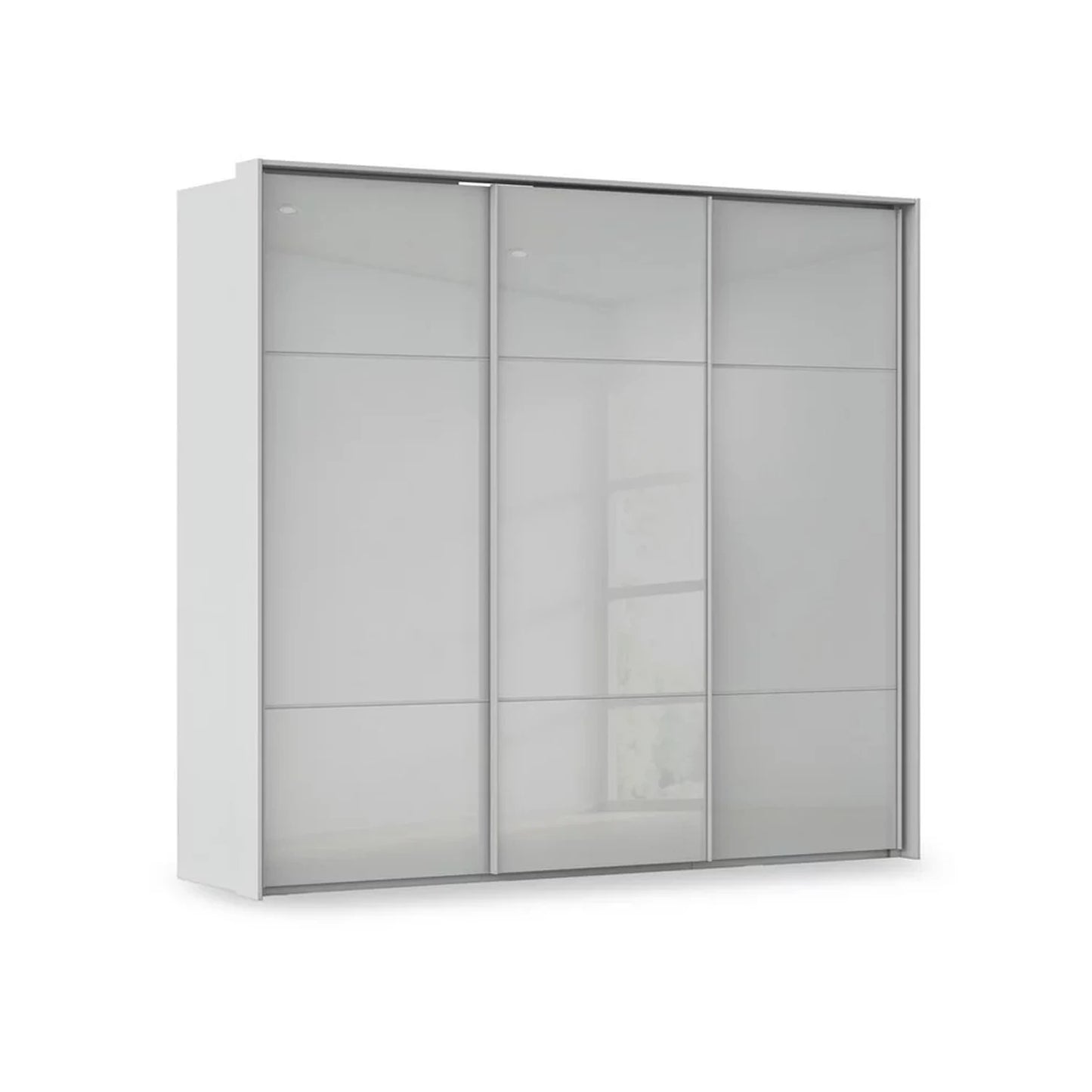 Rauch Haven 3 Door Slider Wardrobe with Glass Doors in Silk Grey