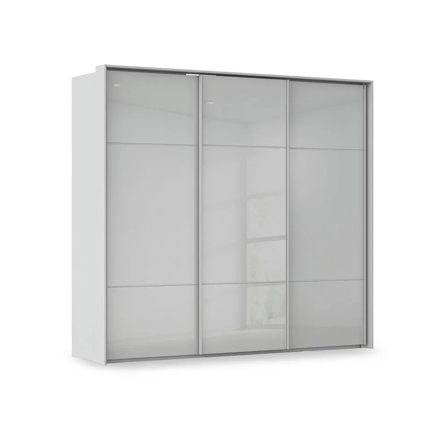 Rauch Haven 3 Door Slider Wardrobe with Glass Doors in Silk Grey