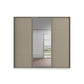 Rauch Haven 3 Door Slider Wardrobe with 2 Décor Doors and 1 Mirror Door - Front view