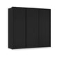 Rauch Heaven 3 Door Slider Wardrobe with Décor Doors in Black