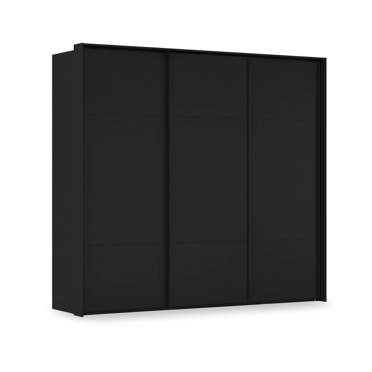 Rauch Heaven 3 Door Slider Wardrobe with Décor Doors in Black
