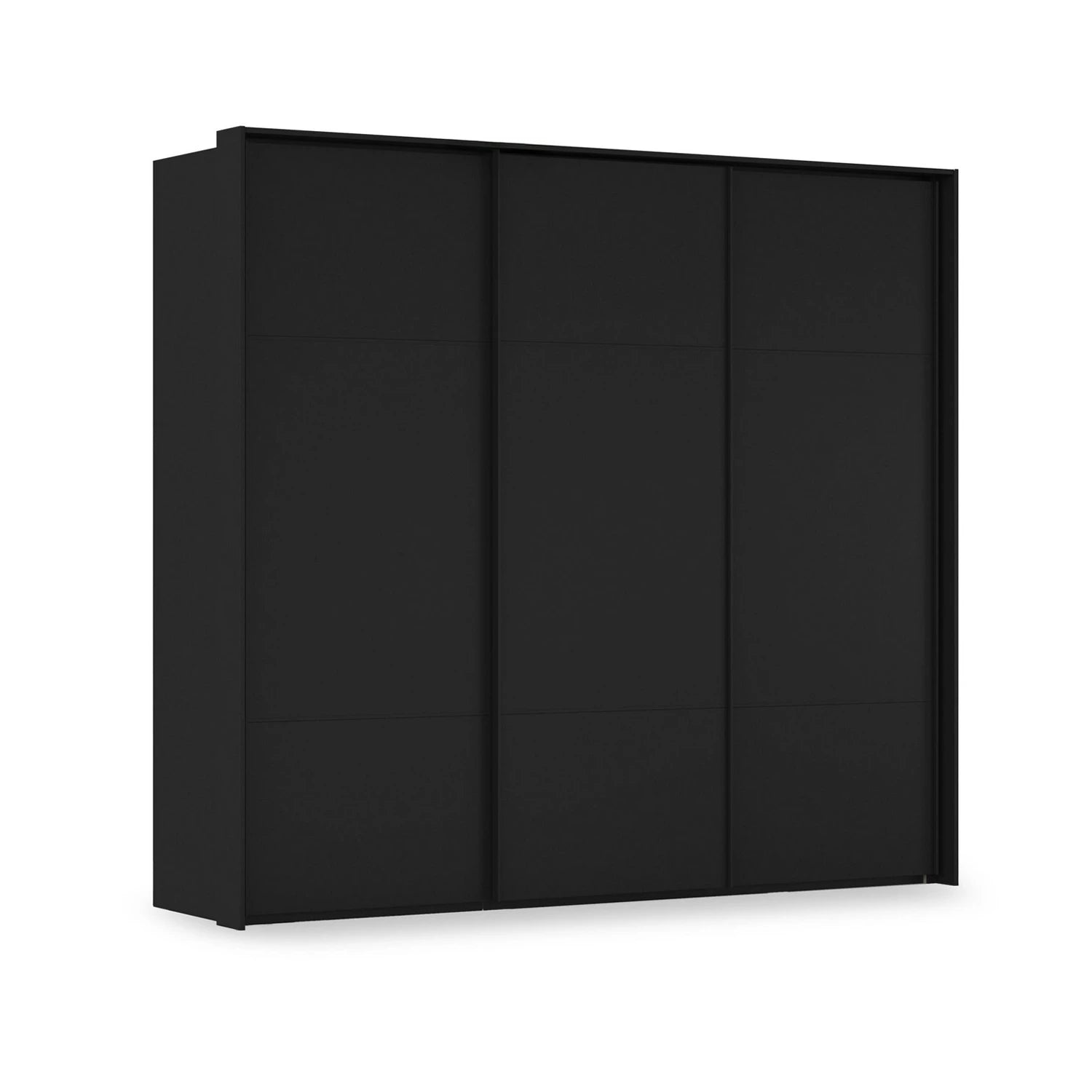 Rauch Heaven 3 Door Slider Wardrobe with Décor Doors in Black
