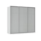 Rauch Heaven 3 Door Slider Wardrobe with Décor Doors in Silk Grey