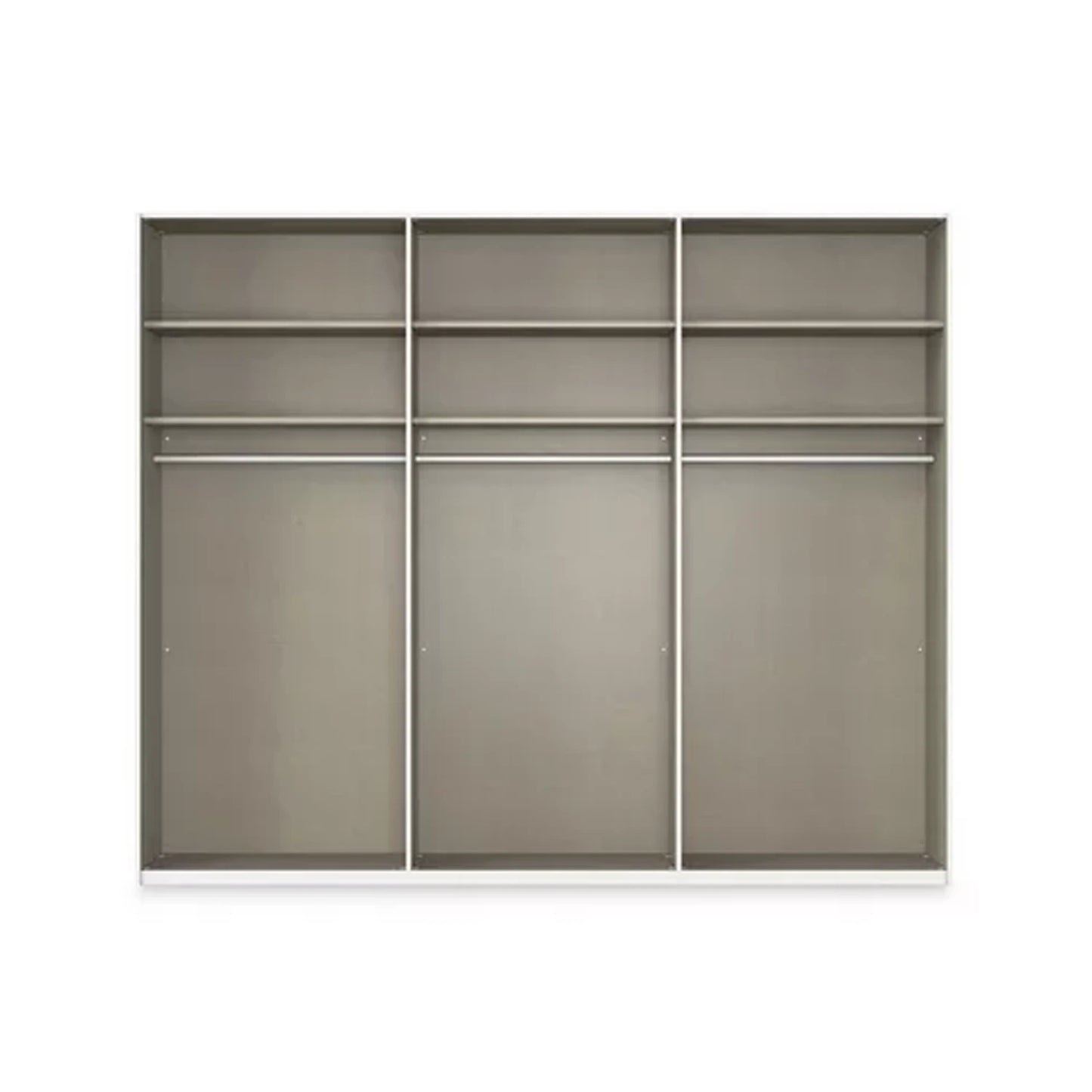 Rauch Heaven 3 Door Slider Wardrobe with 2 Glass Doors and 1 Mirror Door - Internal Compartments