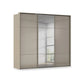 Rauch Heaven 3 Door Slider Wardrobe with 2 Glass Doors and 1 Mirror Door in Fango
