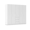 Rauch Haven 5 Door Combi Wardrobe with Décor Doors in White