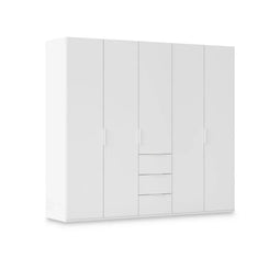 Rauch Haven 5 Door Combi Wardrobe with Décor Doors in White