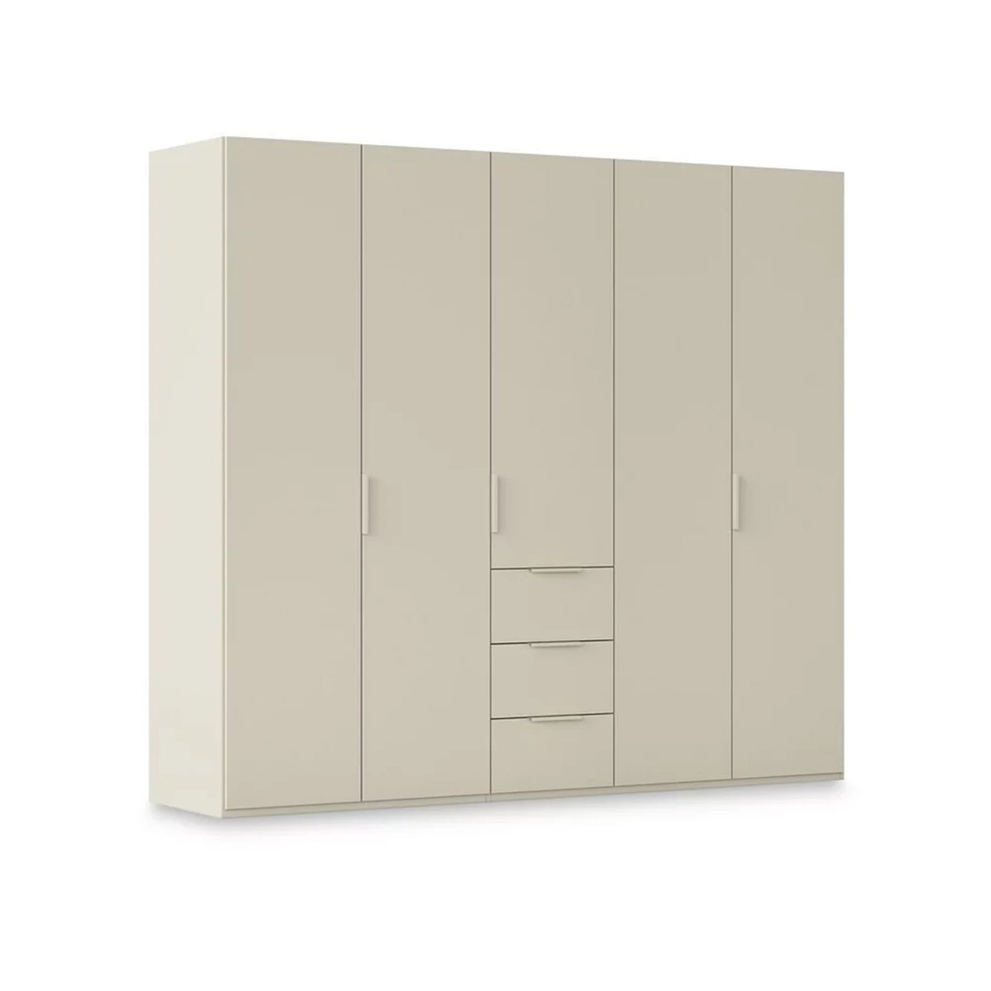Rauch Haven 5 Door Combi Wardrobe with Décor Doors in Champagne