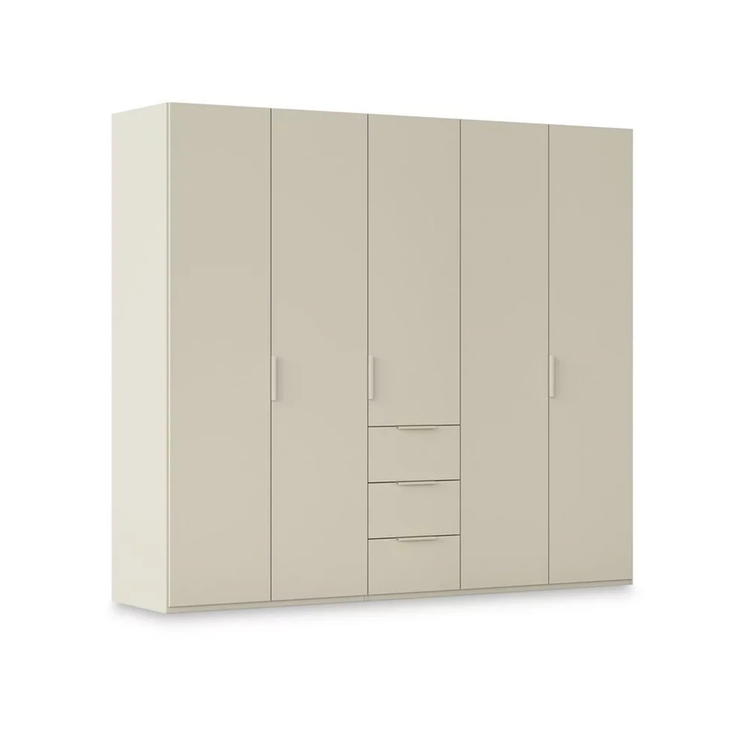 Rauch Haven 5 Door Combi Wardrobe with Décor Doors in Champagne