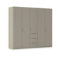 Rauch Haven 5 Door Combi Wardrobe with Décor Doors Fango