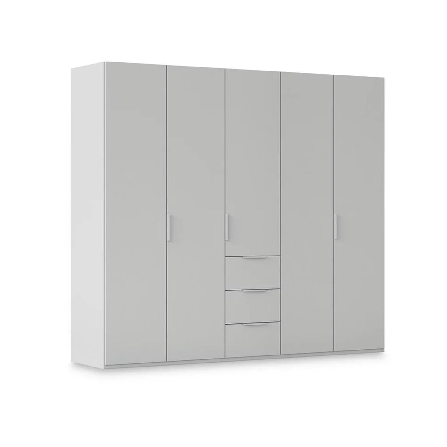 Rauch Haven 5 Door Combi Wardrobe with Décor Doors in Silk Grey