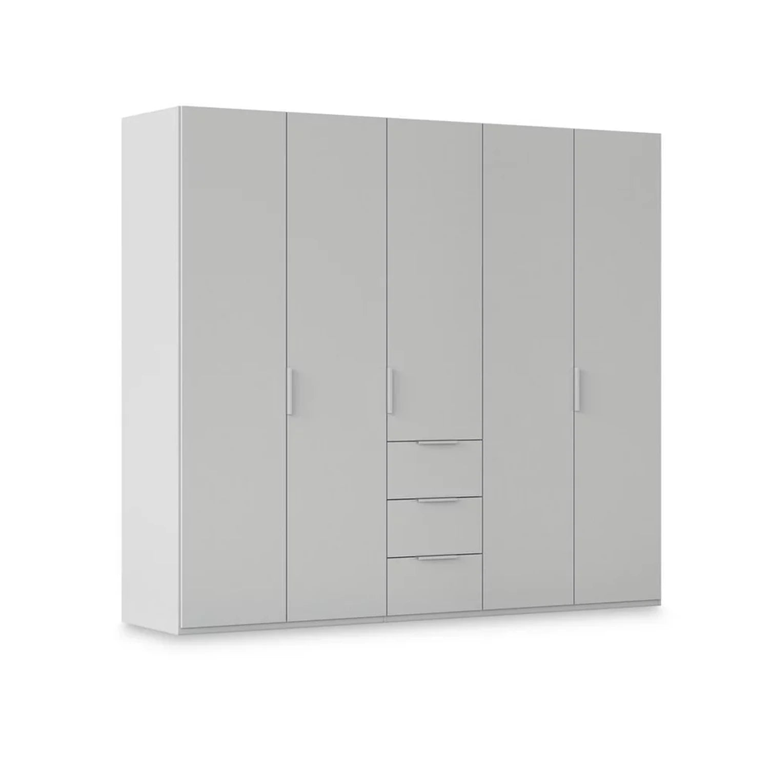 Rauch Haven 5 Door Combi Wardrobe with Décor Doors in Silk Grey
