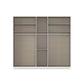 Rauch Haven 251cm 5 Door Combi Wardrobe with Glass Doors - Internal Compartments