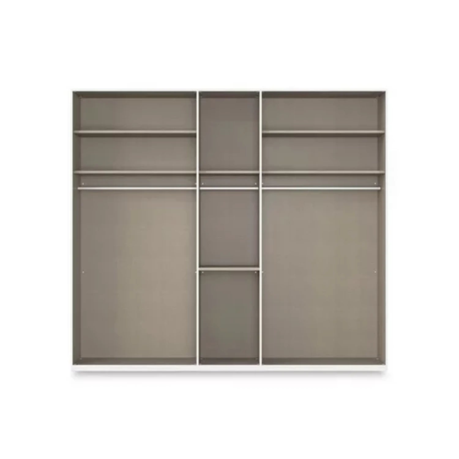 Rauch Haven 251cm 5 Door Combi Wardrobe with Glass Doors - Internal Compartments