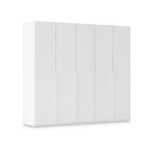 Rauch Haven 5 Door Hinged Wardrobe with Décor Doors in White