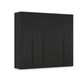 Rauch Haven 5 Door Hinged Wardrobe with Décor Doors in Black