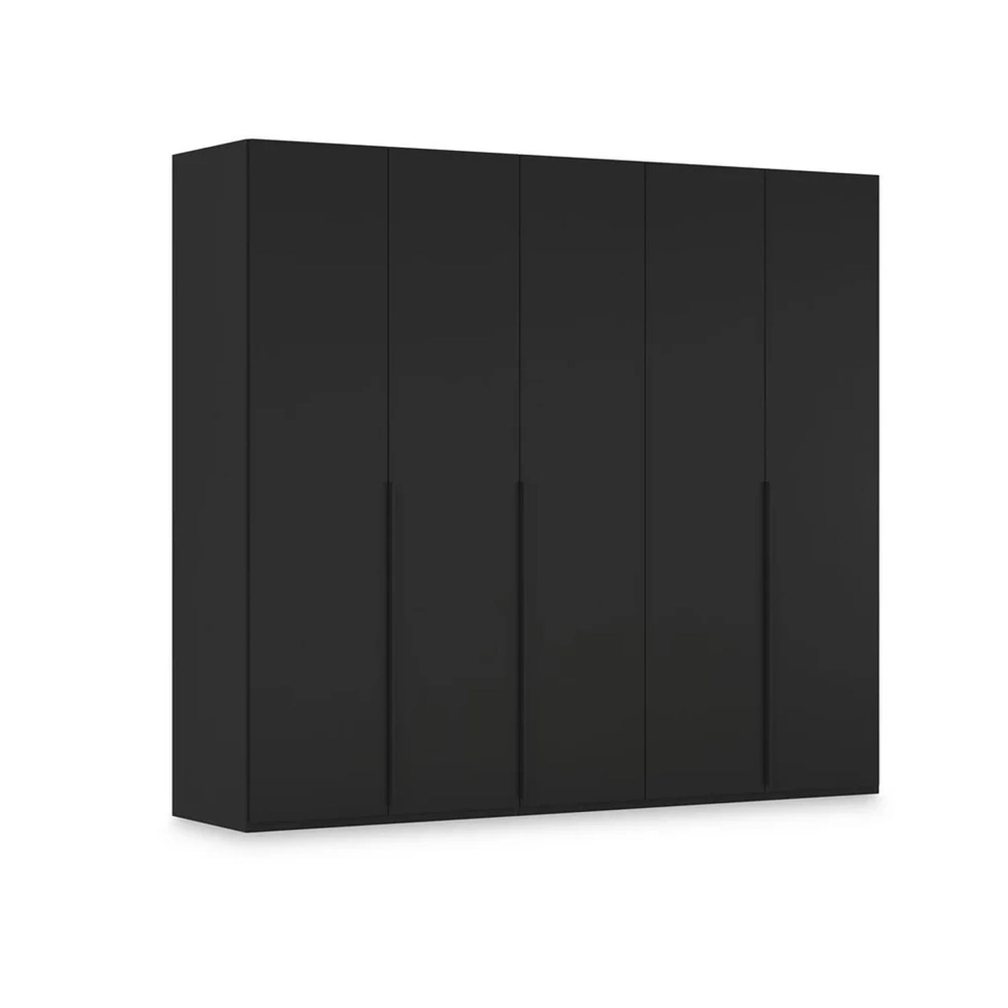 Rauch Haven 5 Door Hinged Wardrobe with Décor Doors in Black