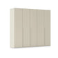 Rauch Haven 5 Door Hinged Wardrobe with Décor Doors in Champagne